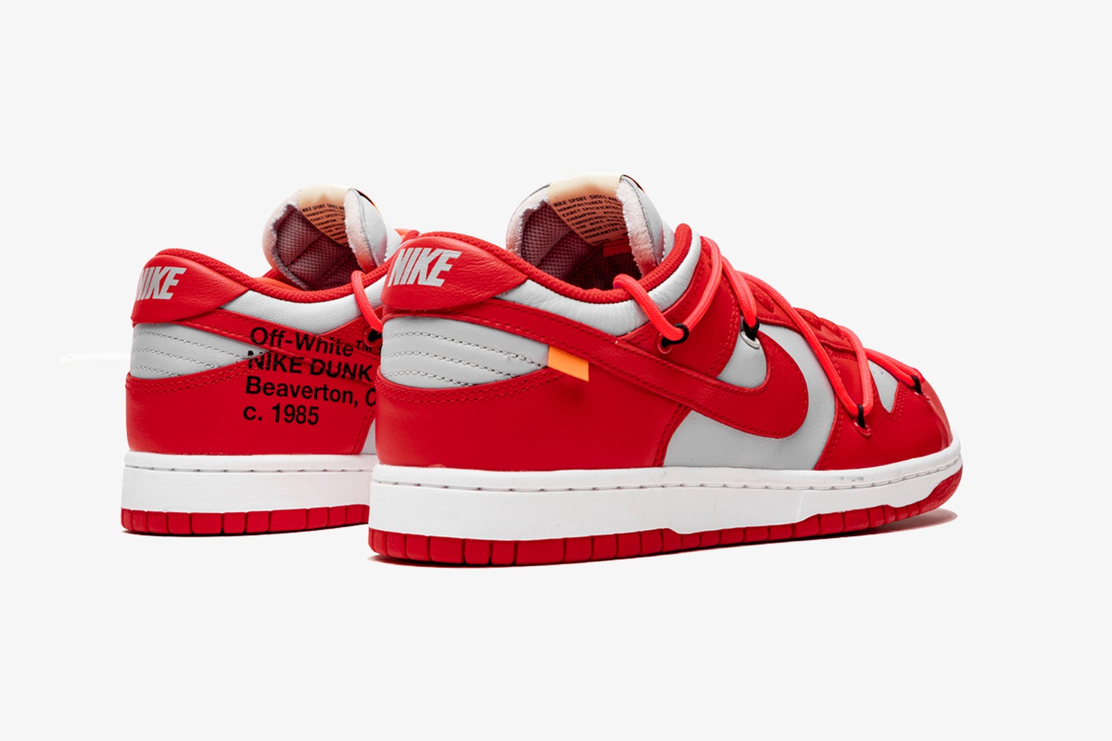 Nike x Offwhite Dunk Low University Red (Sz 7.5M) – Puffin Smoke u0026 Hype